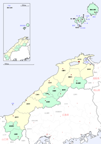 島根県の地図